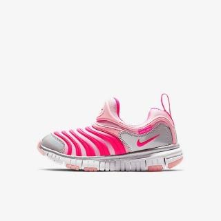 【NIKE 耐吉】DYNAMO FREE PS 中童 兒童 運動鞋 毛毛蟲鞋 套腳式 粉銀(CI1187686)