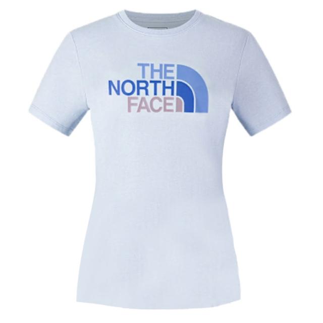 【The North Face】北臉 短袖上衣 女 亞規 W STD TRI COLOR LOGO SS TEE 藍 NF0A8DC90TI