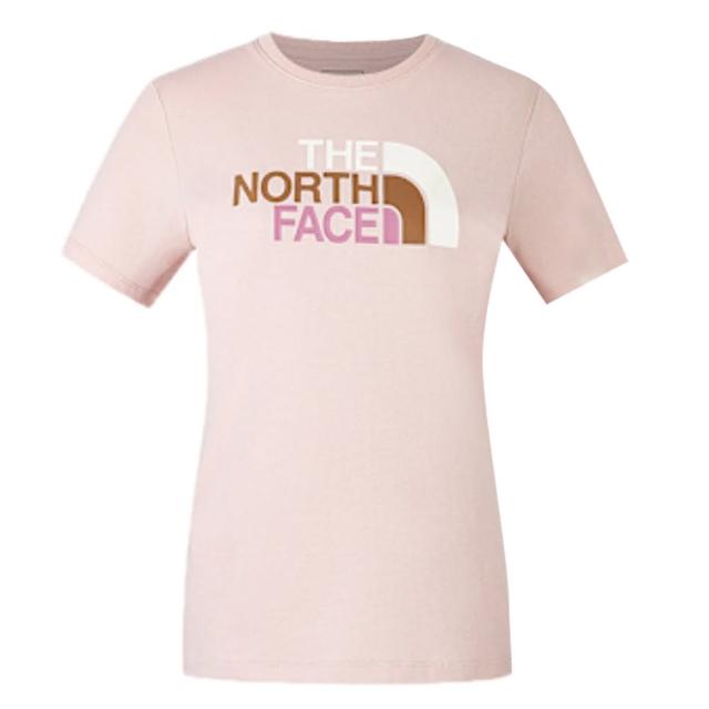 【The North Face】北臉 短袖上衣 女 亞規 W STD TRI COLOR LOGO SS TEE 粉 NF0A8DC9LK6