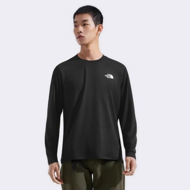 【The North Face】北臉 長袖上衣 男 速乾 透氣 亞規 M 247 LS TEE 黑 NF0A8DG5JK3