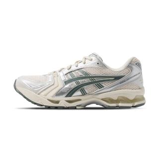 【asics 亞瑟士】GEL-Kayano 14 男鞋 女鞋 米白綠色 中性 休閒 復古 運動 慢跑鞋 1201A019-200