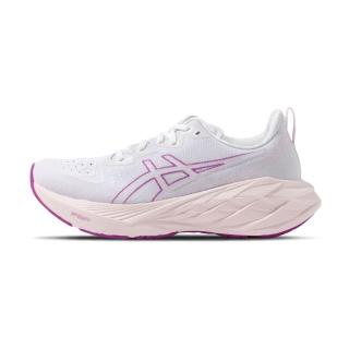 【asics 亞瑟士】NovaBlast 4 女鞋 紫米白色 運動 訓練 厚底 透氣 彈力 休閒 慢跑鞋 1012B510-103