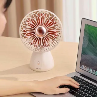 【SOTHING 向物】USB充電桌面風扇-手捧花(1年保固 風扇 桌面扇 桌上型 三段調速 美型扇 辦公)