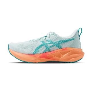 【asics 亞瑟士】Novablast 5 男鞋 藍綠橘色 彈力 厚底 緩衝 運動 休閒 訓練 慢跑鞋 1011B974-400