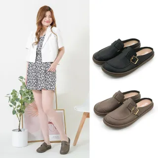 【MATERIAL 瑪特麗歐】女鞋 穆勒鞋 MIT輕量寬版方扣懶人鞋 T93197(穆勒鞋)