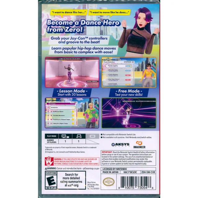 【Nintendo 任天堂】NS Switch 我的舞蹈教室 Zero to Dance Hero(中英文美版)