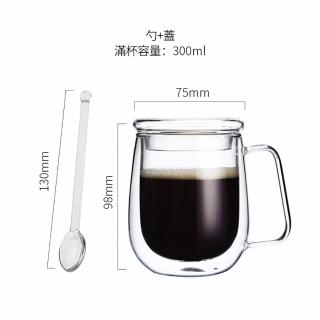 【Wo Home】雙層玻璃杯透明杯防燙茶杯咖啡杯玻璃杯(防燙雙層玻璃杯)