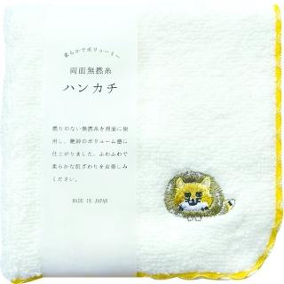 【COMBO!】日本製頂級100%純棉無撚糸雙面毛巾布手帕24 x 24 cm(柴犬/黃/洗臉方巾擦手布/嬰幼兒童紗布巾)