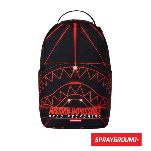 【SPRAYGROUND】雷射鯊魚大容量後背包(黑色)