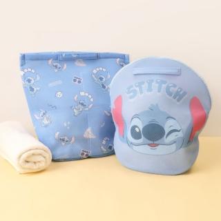 【Norns】迪士尼史迪奇手提洗衣袋(正版授權 星際寶貝 Stitch 分隔式洗衣袋 洗衣網 大容量)