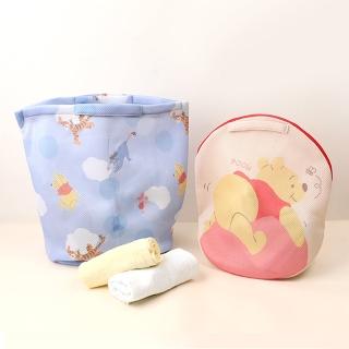 【Norns】迪士尼小熊維尼手提洗衣袋(正版授權 分隔式洗衣袋 洗衣網 大容量)