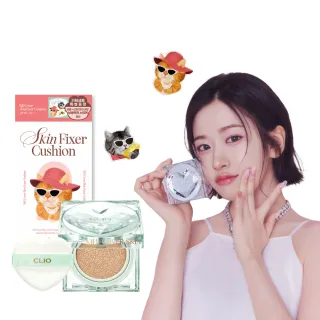 【CLIO 珂莉奧 官方直營】防沾染柔焦氣墊粉餅 SPF 50+  PA+++(任選 一盒兩蕊 璀璨萌貓版)