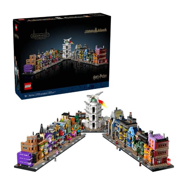 【LEGO 樂高】76444 哈利波特系列 斜角巷 Wizarding Shops(樂高 擺設 模型)