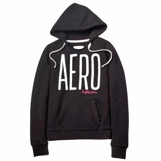 【Aeropostale】AERO 經典款 連帽口袋上衣-大童版(黑色)