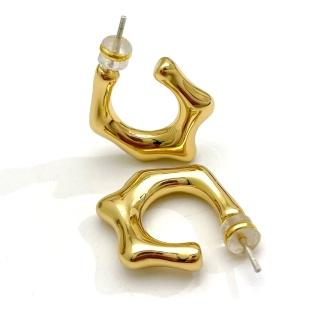 【KT DADA】純銀耳環 簡約ins風 歐美耳環 不規則耳環 百搭飾品 小眾設計 字母耳環 高階感 耳環