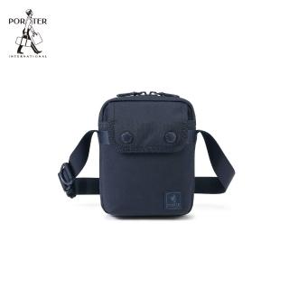 【PORTER INTERNATIONAL】粗曠質感CAP斜揹包S(深藍)
