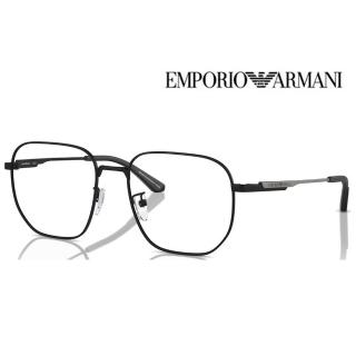 【EMPORIO ARMANI】亞曼尼 易烊千璽廣告款 時尚方框光學眼鏡 EA1159D 3001 霧黑 公司貨