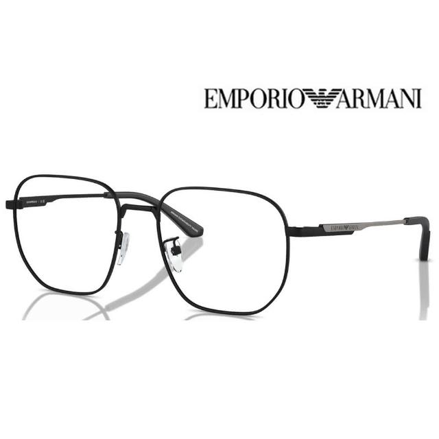 【EMPORIO ARMANI】亞曼尼 易烊千璽廣告款 時尚方框光學眼鏡 EA1159D 3001 霧黑 公司貨