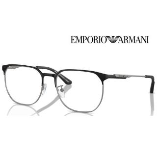 【EMPORIO ARMANI】亞曼尼 亞洲版 時尚金屬眉框光學眼鏡 EA1158D 3001 霧黑 公司貨