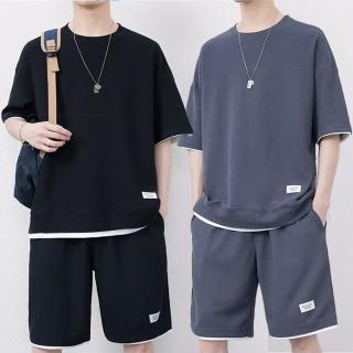 【Heart:W 新職人】★休閒寬鬆舒適華夫格套裝(女上衣/男上衣/套裝/上衣/下著)