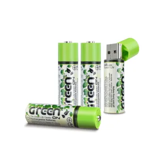 【GREENON】USB 環保充電電池(3號/4入)
