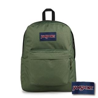 【JANSPORT】618 SUPERBREAK PLUS 校園系列後揹包(軍綠色)