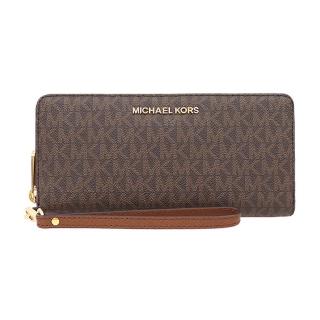 【Michael Kors】咖啡MK LOGO手拿式長夾(35F8GTVT3B-BROWN)