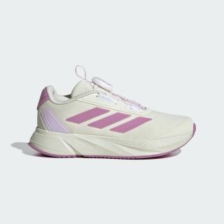 【adidas 愛迪達】Duramo SL Boa K 中童 慢跑鞋 運動鞋 旋鈕式鞋帶 緩震 米白 粉紫(IE9102)