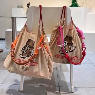 【Paiya 派亞】超紅日本刺繡同款環保袋購物袋單肩包帆布手提袋(多款任選)