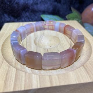 【Cozy 世界水晶原礦與茶】瑪瑙手排 手圍15+ 29-1(手圍15cm+ 有助養顏增加氣色功效)