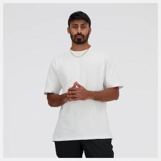 【NEW BALANCE】NB 短袖上衣 男 美規 白 MT41533WT(S2094)