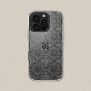 【RHINOSHIELD 犀牛盾】iPhone 15系列 Clear透明防摔手機殼/壓花玻璃-透明海棠(老屋顏)