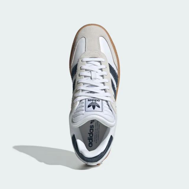 【adidas 愛迪達】SAMBA XLG 運動休閒鞋(JQ7440 男鞋/女鞋 ORIGINALS厚底休閒鞋 白x牛仔藍)