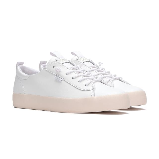 【Keds】KICKBACK LEATHER POP FOXING 質感皮革免綁鞋帶休閒鞋(WH68414)