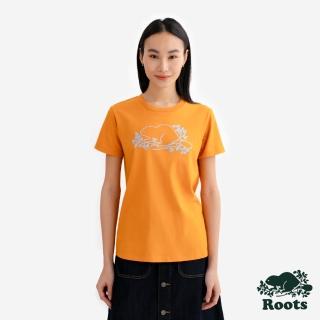 【Roots】Roots女裝- NOVELTY BEAVER 短袖上衣(沙漠橘)