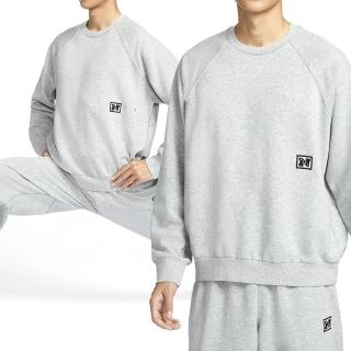 【NIKE 耐吉】Heritage Fleece Top 男款 灰色 運動 休閒 刷毛 刺繡 上衣 長袖 HJ3137-077