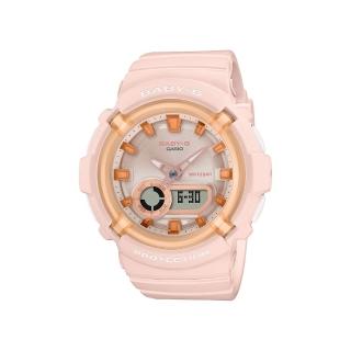 【CASIO 卡西歐】BABY-G 彩糖活力橘 橘子氣水糖 雙顯電子錶(BGA-280SW-4A)