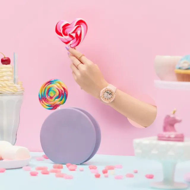 【CASIO 卡西歐】BABY-G 彩糖活力橘 橘子氣水糖 雙顯電子錶(BGA-280SW-4A)