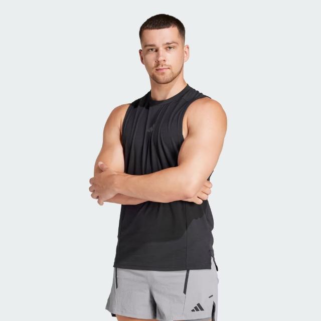 【adidas 愛迪達】背心 男 訓練 D4T TANK 黑 IK9726(S2944)