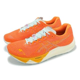 【asics 亞瑟士】越野跑鞋 Fujispeed 3 男鞋 橘 水藍 碳板 戶外 緩震 運動鞋 亞瑟士(1011B888800)