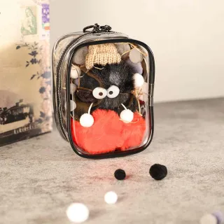 【珠友】立體透明收納包/小(防塵防髒出門娃包/文具收納/盥洗小包/溜娃包/遛娃包)
