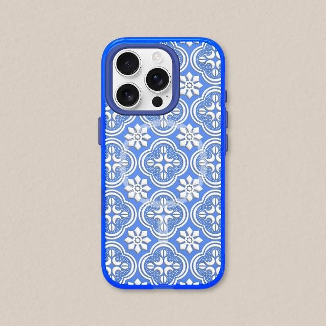 【RHINOSHIELD 犀牛盾】iPhone 15系列 JellyTint  MagSafe兼容 磁吸透明手機殼/壓花玻璃-白色海棠(老屋顏)