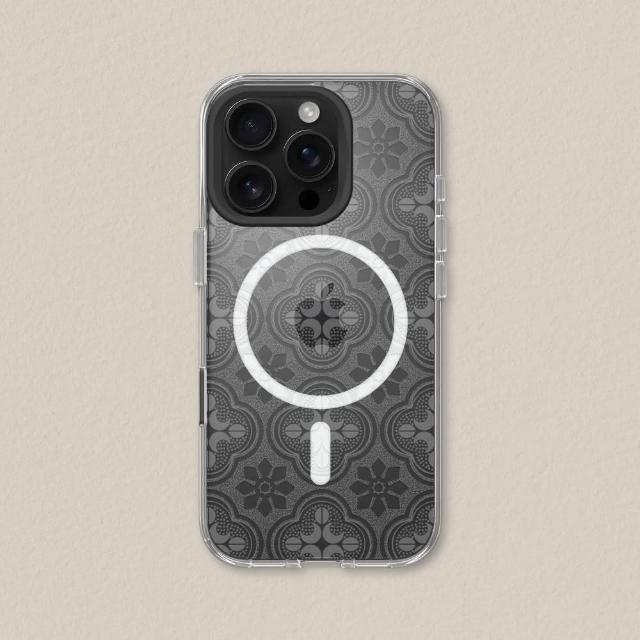 【RHINOSHIELD 犀牛盾】iPhone 13系列 Clear MagSafe兼容 磁吸透明手機殼/壓花玻璃-透明海棠(老屋顏)