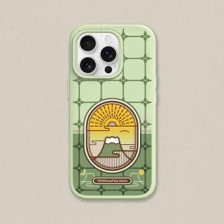 【RHINOSHIELD 犀牛盾】iPhone 15系列 SolidSuit MagSafe相容 磁吸手機殼/鐵窗花 - 富士山(老屋顏)