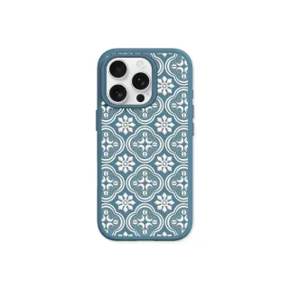 【RHINOSHIELD 犀牛盾】iPhone 16系列 SolidSuit MagSafe兼容 磁吸手機殼/壓花玻璃-白色海棠(老屋顏)