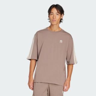 【adidas 愛迪達】短袖上衣 男 訓練 慢跑 三葉草 亞規 Oversize tee 卡其 JP1058