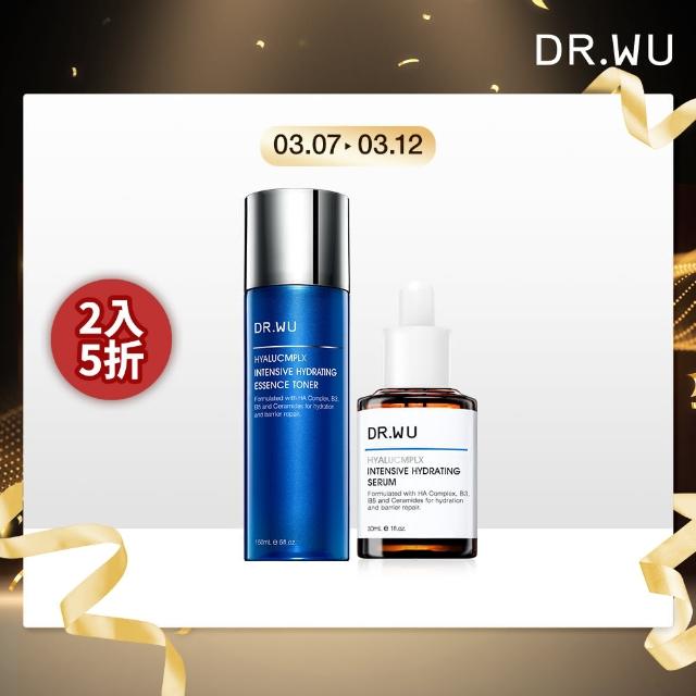 【DR.WU 達爾膚】逆轉乾老保濕組(玻尿酸化妝水150ML+玻尿酸精華液30ML)