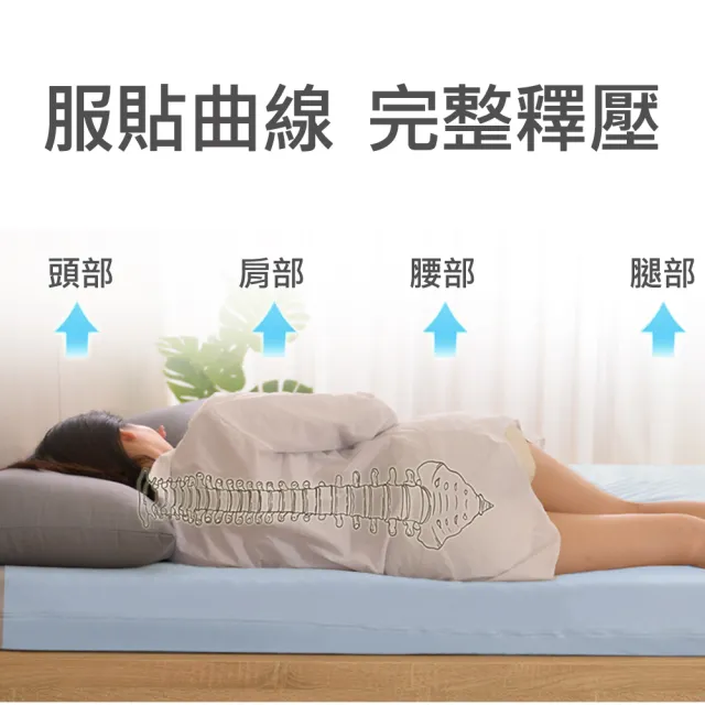 【LooCa】單人3尺 抗菌8cm記憶床墊90x188cm 送記憶枕+枕套★宿舍床墊推薦