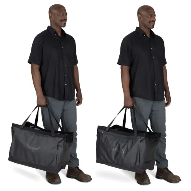 【Osprey】雙11 Transporter Gear Tote 60L 托特包 渡鴉黑(旅行 戶外 日常使用)