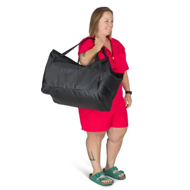 【Osprey】雙11 Transporter Gear Tote 60L 托特包 渡鴉黑(旅行 戶外 日常使用)